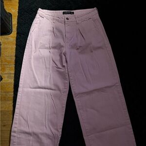 Lioness Wide Leg Jeans in Mauve Pink